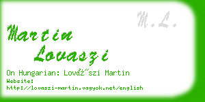 martin lovaszi business card